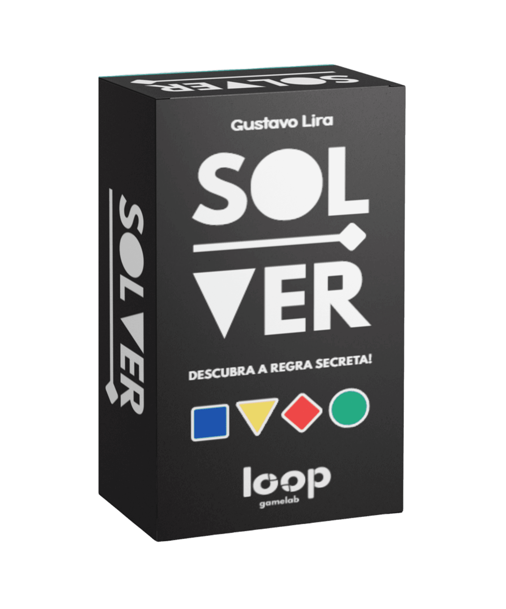 Mockup 3D da caixa do jogo Solver